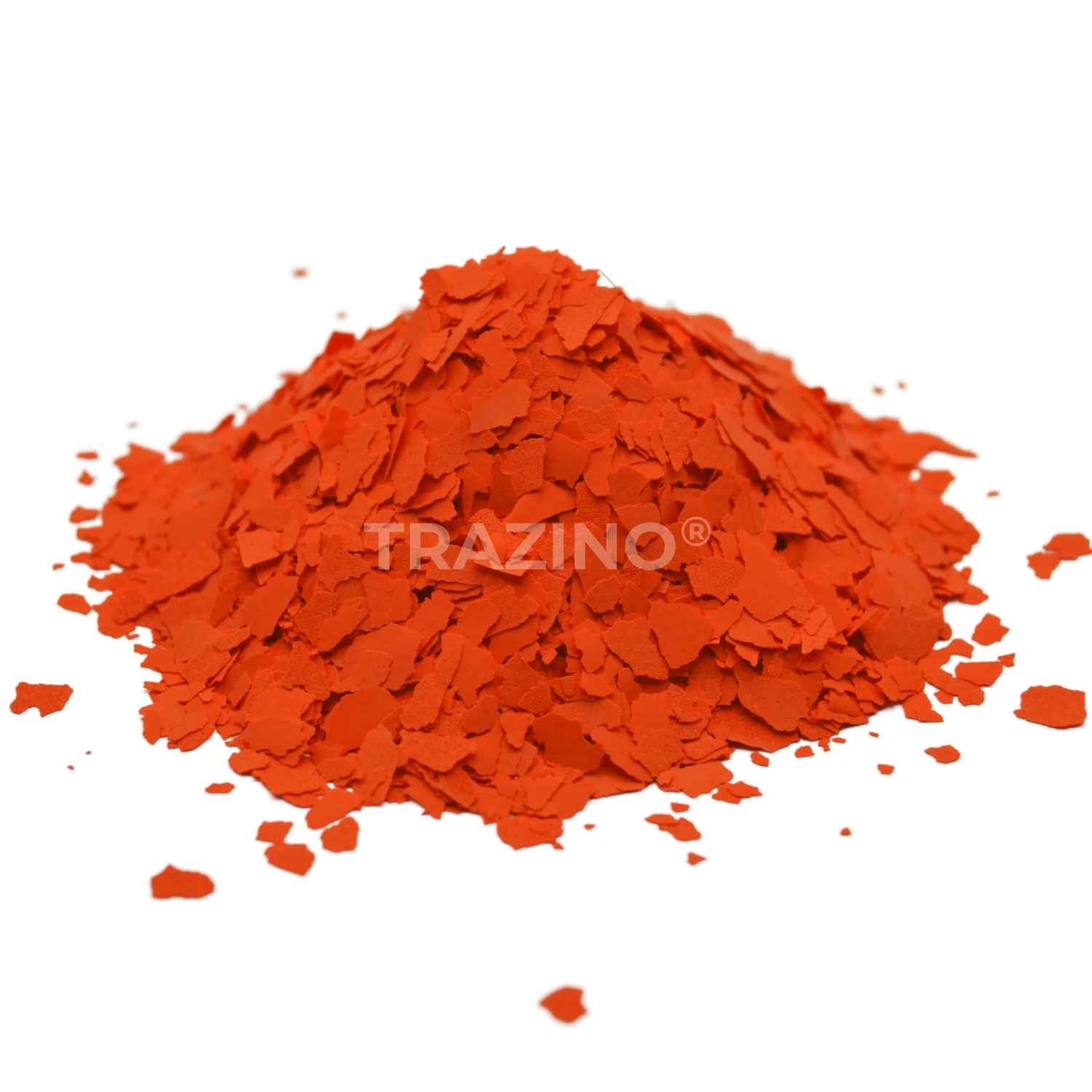 Trazino® Farbchips in Geranienrot zum Einstreuen für Beschichtungen Trazino® Farbchips in Geranienrot zum Einstreuen für Beschichtungen